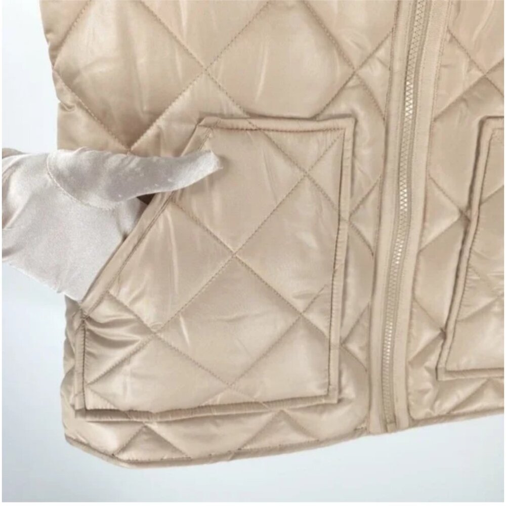 NWT KATE SPADE Full Zip Quilted Toasted Peanut VEST KSVK23768L-MA Size S,L, XL,M - Picture 5 of 9